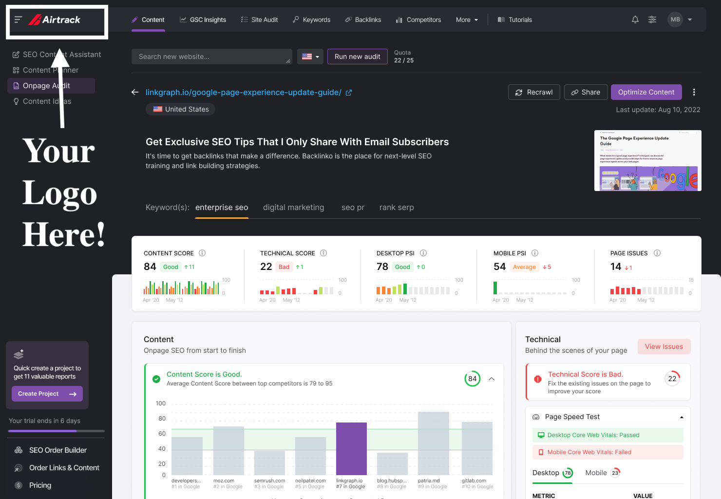 Search Atlas Dashboard